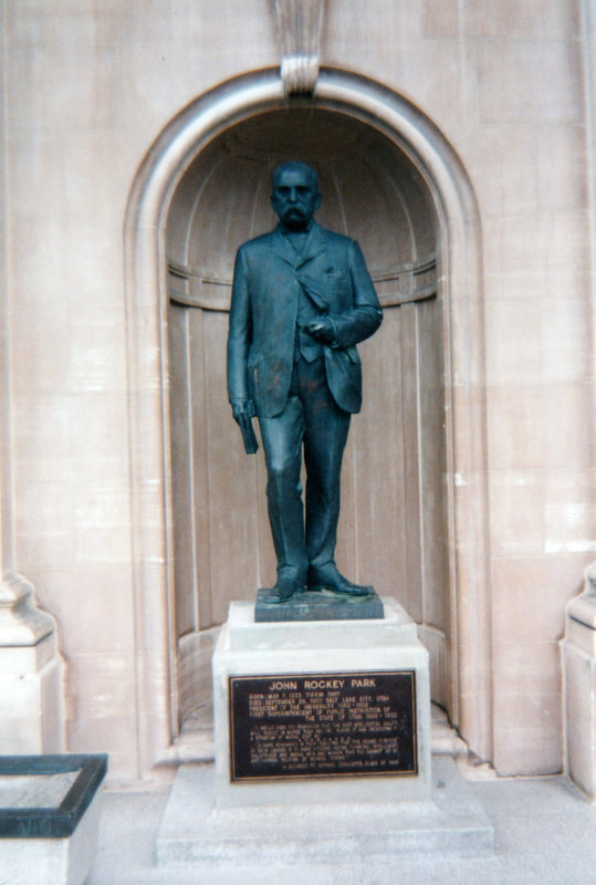 University of Utah, Utah, U, The U, Park Building, Park, John Rockey Park, statue, Park Statue