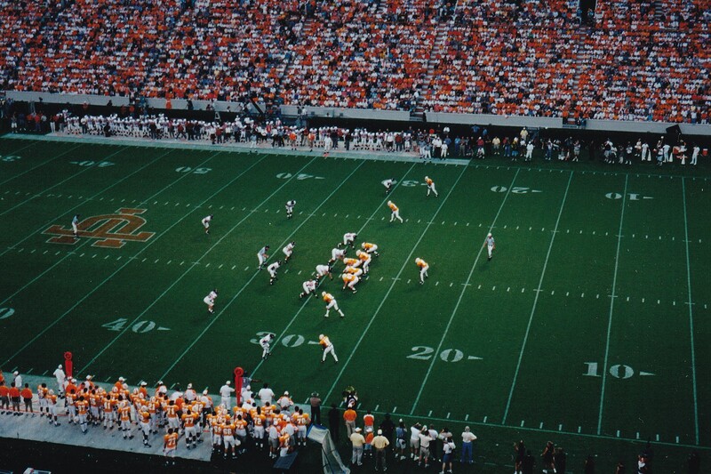 University of Tennessee, University of Tennessee Knoxville, UTK, Tennessee Volunteers, Vols, Big Orange, T, Power T, Smokey, Neyland Stadium, Texas Tech University, Tech Tech, Red Raiders, Double T, Pride of the Southland Marching Band, Cheer, Peyton Manning