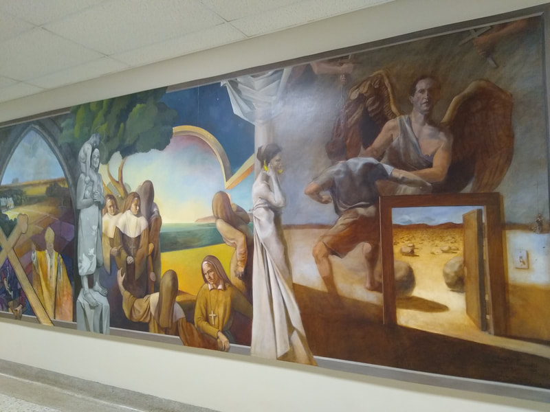 Fontbonne University, Fontbonne, St. Louis, Clayton, Missouri, Ryan Hall, John D. Ryan, Sister Agnes Gonzaga, mural